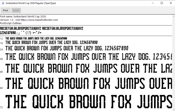 Switzerland World Cup 2026 Font Vector (AI, EPS, SVG, TTF) – #1 Authentic Style