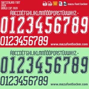 Switzerland World Cup 2026 Font Vector – Triumphant Swiss Eagles Masterpiece