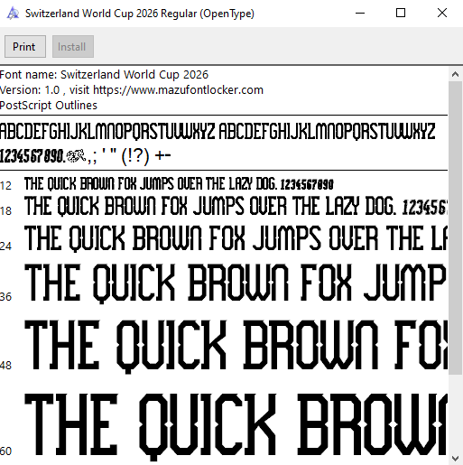 Switzerland World Cup 2026 Font Vector – Triumphant Swiss Eagles Masterpiece