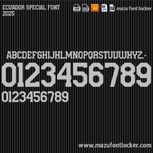 Ecuador Special 2025 Font Vector