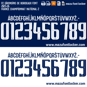 Home fc girondins de bordeaux 2025 26 font vector