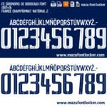 FC Girondins de Bordeaux 2025-26 Font Vector