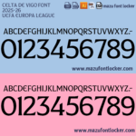 Celta de Vigo 2025-26 Font Vector