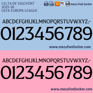 Celta de Vigo 2025-26 Font Vector