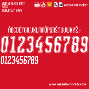 Home switzerland world cup 2026 font vector