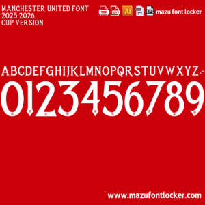 manchester united 2025 2026 font vector