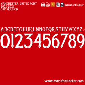Manchester United 2025-2026 Font Vector