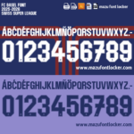 FC Basel 2025-26 Swiss League Font Vector