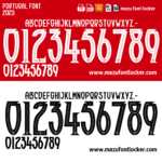 Portugal 2025 Font Vector