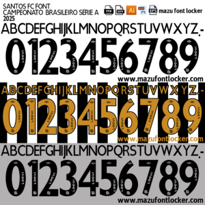 santos fc 2025 font vector