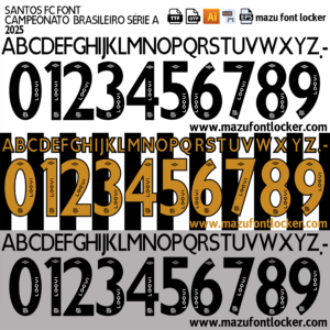 Santos FC 2025 Font Vector