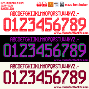 Bayern Munich 2023-24 Font Vector