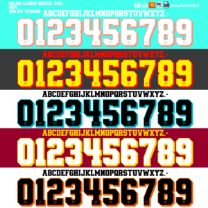 major league soccer mls 2024 3rd font vector
