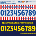 Atletico Madrid 2025-2026 Font Vector â Fierce La Liga Jersey Style for Champions
