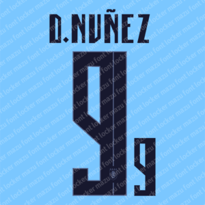 uruguay world cup 2026 home & away font vector (digital download)