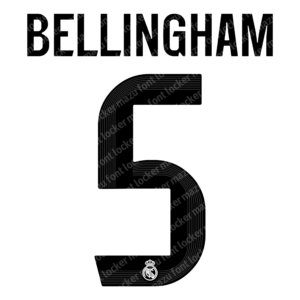 real madrid 2025 26 home, away & third font vector (digital download)