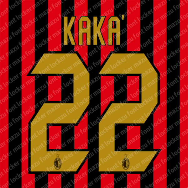 AC Milan 2005-2007 Font Vector – Unstoppable Rossoneri Masterpiece