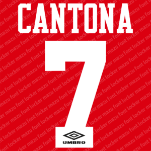 manchester united 1992 1996 home & away font vector (digital download)