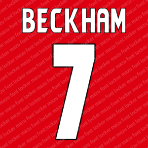 manchester united uefa 1997 1999 home & away font vector (digital download)