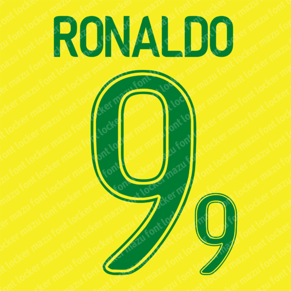 Brazil World Cup 2006 Home & Away Font Vector (Digital Download)