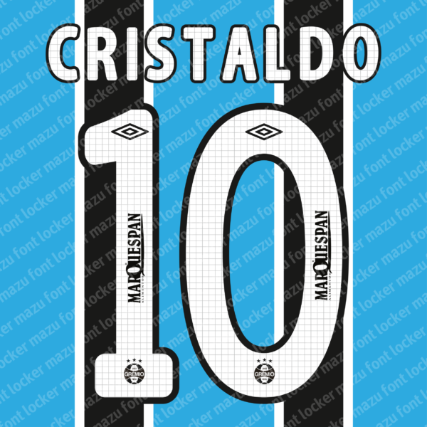 Gremio 2025-26 Home & Away Font Vector (Digital Download)