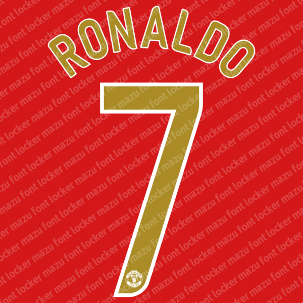 Manchester United 2006-07 Home & Away Font Vector (Digital Download)