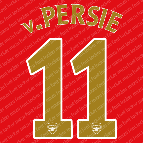 Arsenal 2007-08 Home & Away Font Vector (Digital Download)