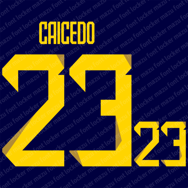 Ecuador Copa America 2024 Home & Away Font Vector (Digital Download)