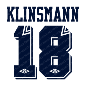 tottenham hotspur 1991 92 home & away font vector (digital download)