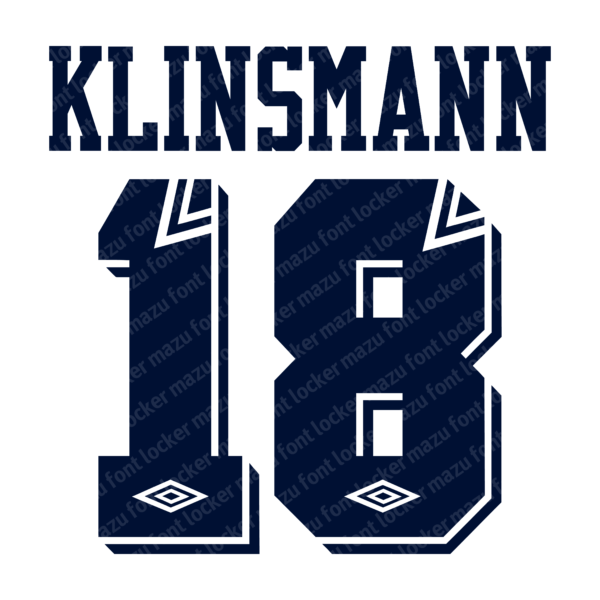 Tottenham Hotspur 1991-92 Home & Away Font Vector (Digital Download)