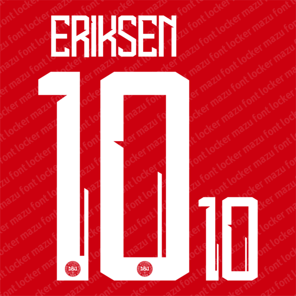 Denmark Euro 2024 Home & Away Font Vector (Digital Download)