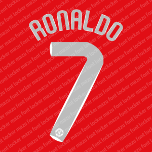 manchester united 2007 08 home, away & third font vector (digital download)