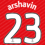 Arsenal UCL 2008-09 Home & Away Font Vector (Digital Download)