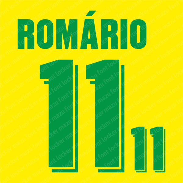 Brazil World Cup 1994 Home & Away Font Vector (Digital Download)