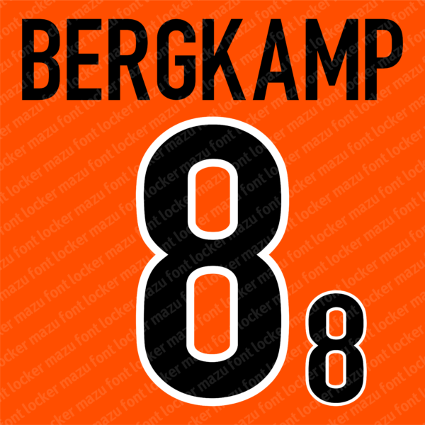 Netherland World Cup 1998 Home & Away Font Vector (Digital Download)