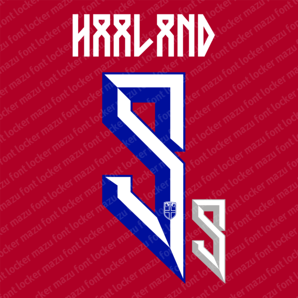 Norway Euro 2024 Home & Away Font Vector (Digital Download)