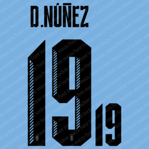 uruguay copa 2024 home & away font vector (digital download)