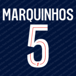 Paris Saint-Germain 2025-26 Home, Away & Third Font Vector (Digital Download)