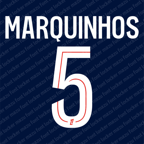 Paris Saint-Germain 2025-26 Home, Away & Third Font Vector (Digital Download)