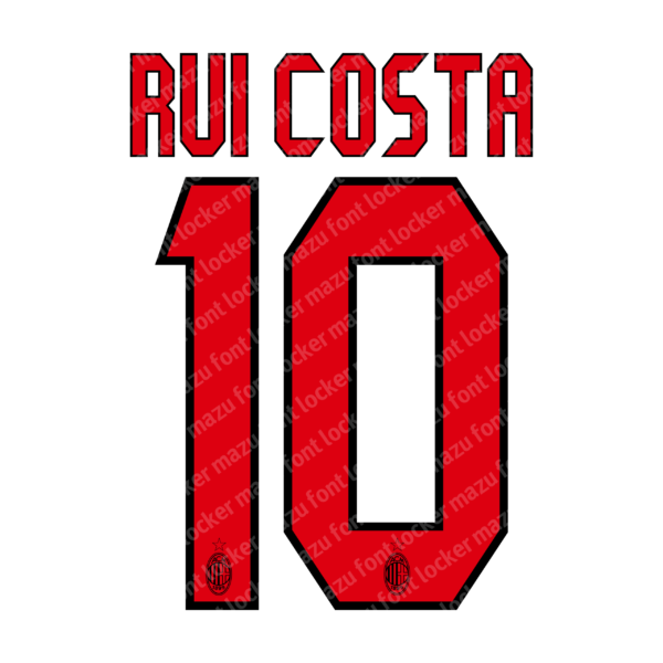AC Milan 2005-2007 Font Vector – Unstoppable Rossoneri Masterpiece
