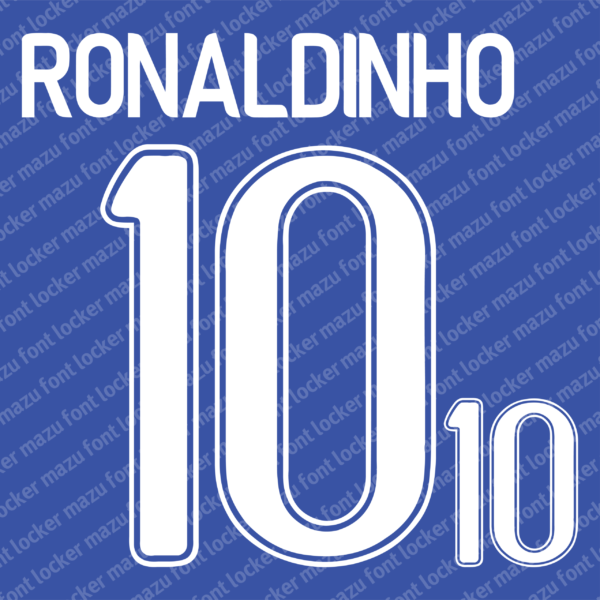 Brazil World Cup 2006 Home & Away Font Vector (Digital Download)