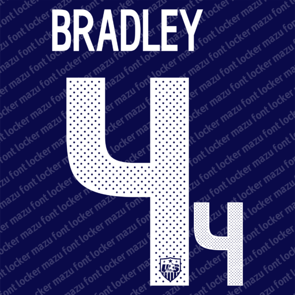 United States World Cup 2010 Home & Away Font Vector (Digital Download)