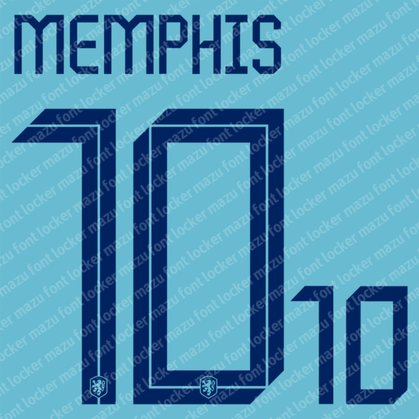 Netherlands 2018 Home & Away Font Vector (Digital Download)