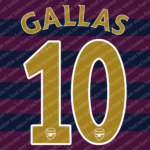 Arsenal 2007-08 Home & Away Font Vector (Digital Download)