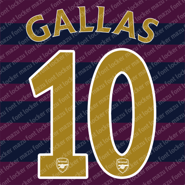 Arsenal 2007-08 Home & Away Font Vector (Digital Download)
