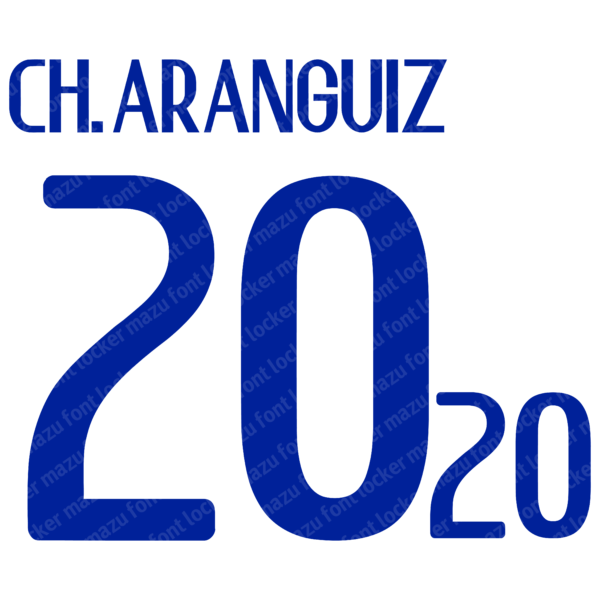 Chile Copa America 2016 Home & Away Font Vector (Digital Download)
