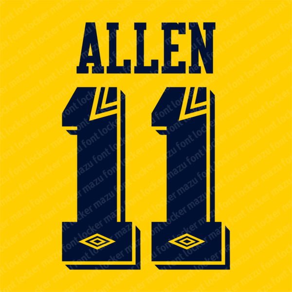 Tottenham Hotspur 1991-92 Home & Away Font Vector (Digital Download)