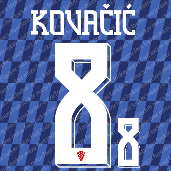 Croatia Euro 2024 Home & Away Font Vector (Digital Download)