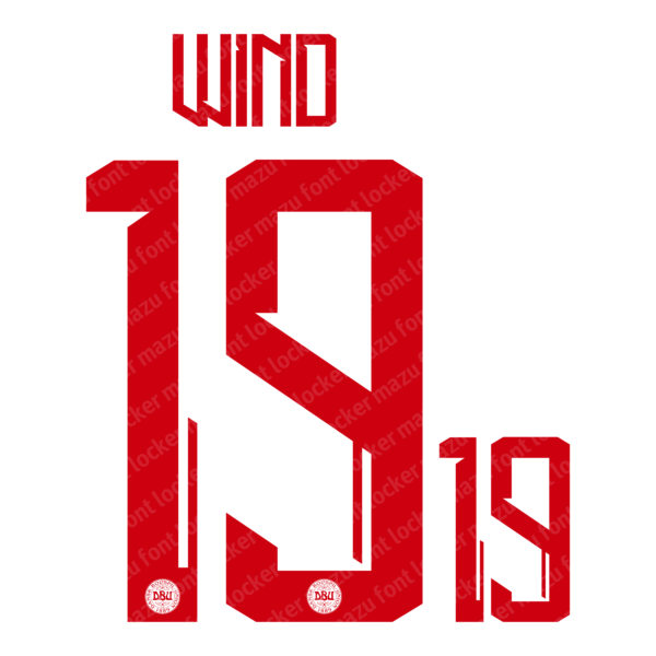 Denmark Euro 2024 Home & Away Font Vector (Digital Download)