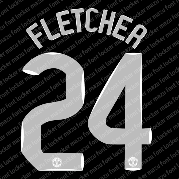 Manchester United 2007-08 Home, Away & Third Font Vector (Digital Download)